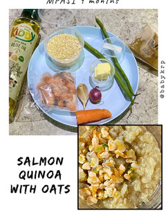 Foto resep Mpasi 9 bulan: salmon quinoa with oats