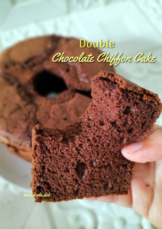 Foto resep Double Chocolate Chiffon Cake ala Didi