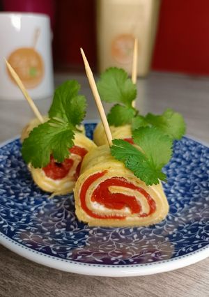 Une photo de 🍁Mini roulé au fromage frais