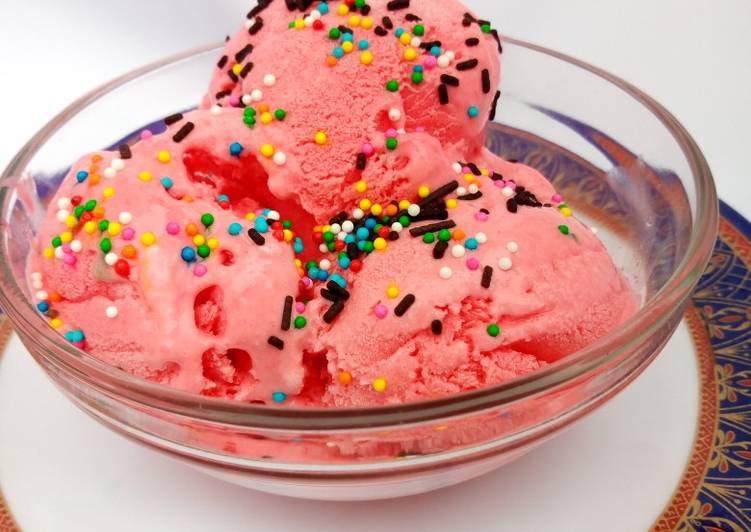 Mixed fruits flavour ice cream