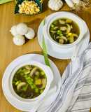 Tom Yum Soup with Mushrooms and Sweet Corn