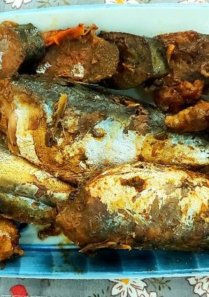 Hình của món Cá ngân kho chuối xanh, cà chua.