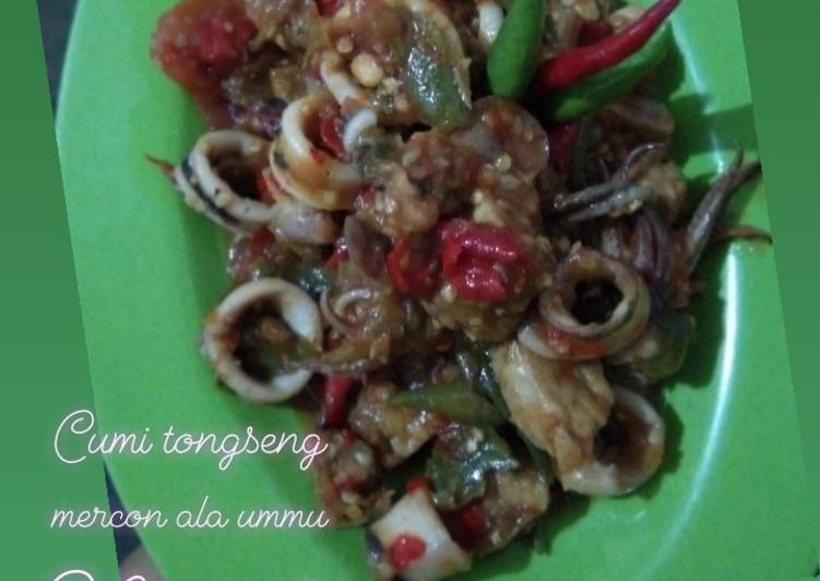 Resep Cumi tongseng mercon ala ummu Nadhif yang Enak Banget