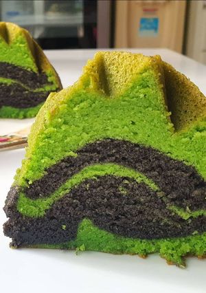 Foto resep Buttercake Pandan Ketan Hitam