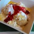 Knedlíky de queso con fresas