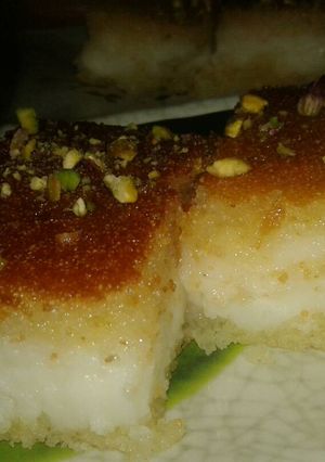 صورة لوصفة بسبوسه بالقشطه