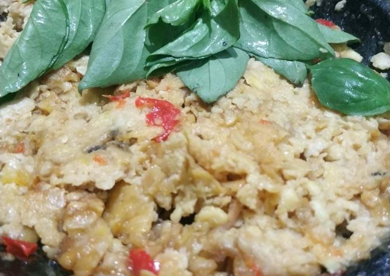 Tempe Penyet sambel Kencur Kemangi
