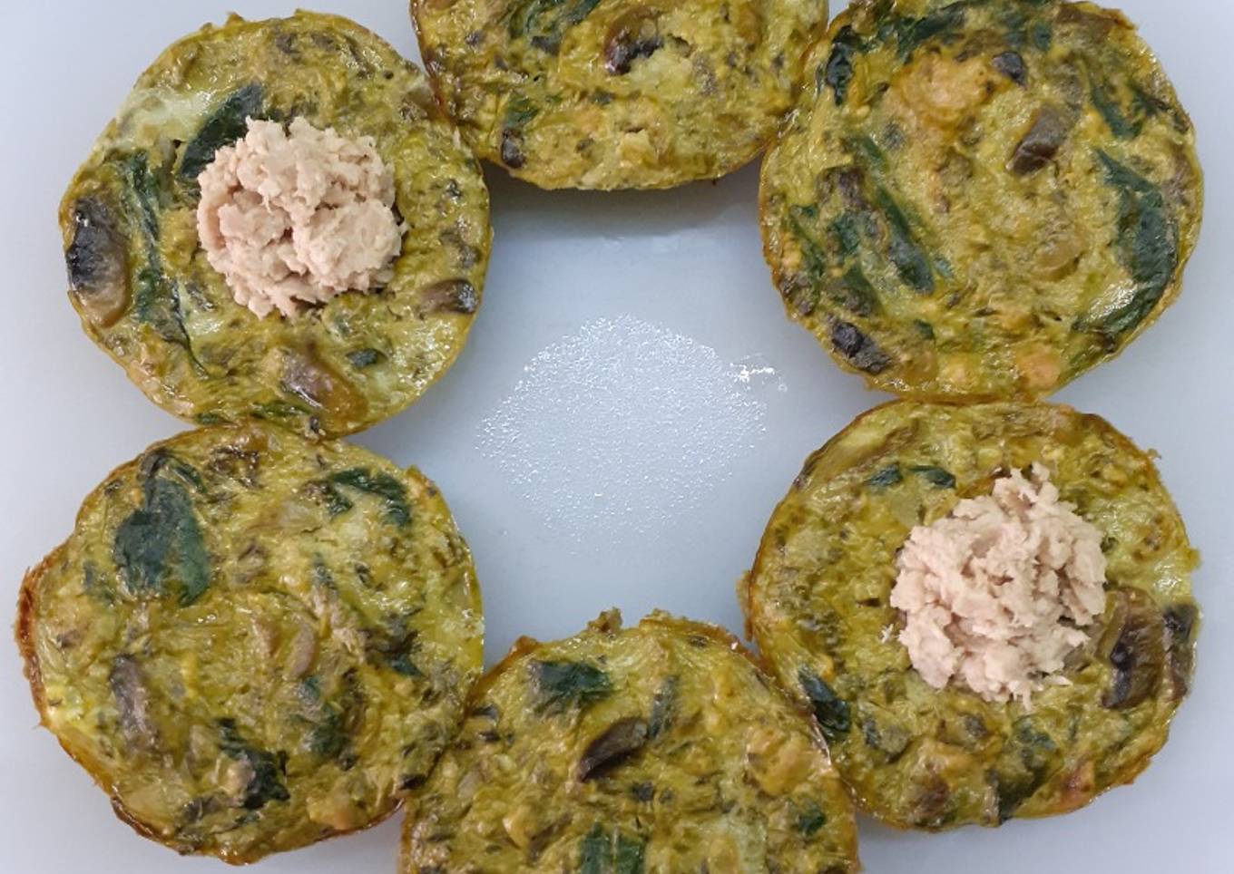 Mini-flans d'épinards au thon  🍃🐟