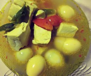 Resep Terbaik Tahu telur puyuh kuah kuning 😘🥚🍗 Sedap