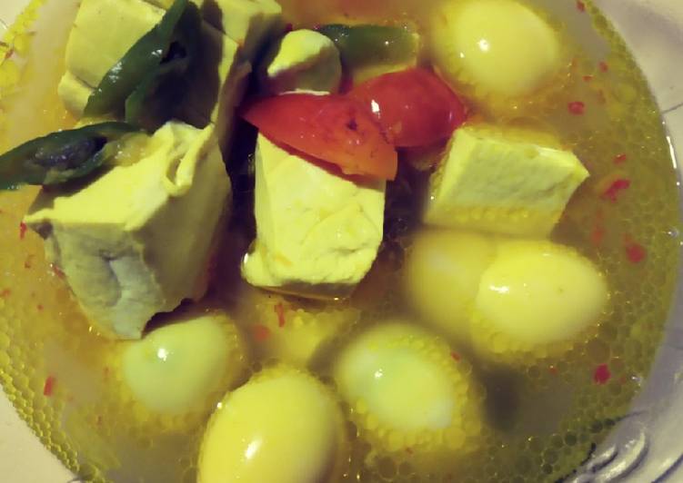 Tahu telur puyuh kuah kuning 😘🥚?