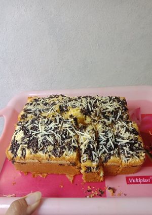 Foto resep Bolu Panggang Keju Coklat.