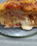 Pizza arrollada rellena