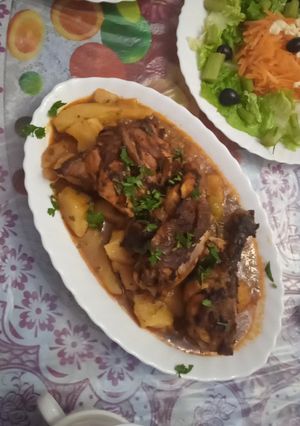 صورة لوصفة فخارة الخضار والدجاج 🍗🍲