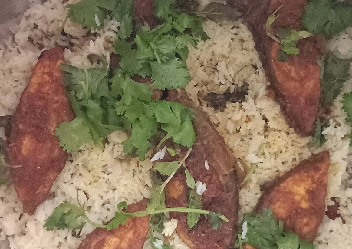 Fish biryani