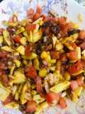 Ensaladang mangga (green manggo salad with shrimp paste) a Filipino recipe