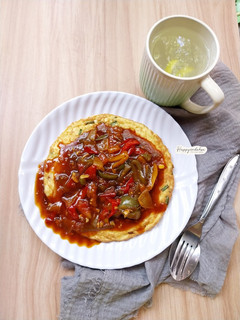 Foto resep Dadar Tahu Saus Asam Manis