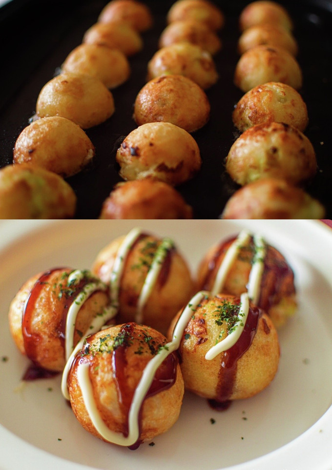 A picture of Gindaco-Style! Crispy and Fluffy Takoyaki (Flour-Based).