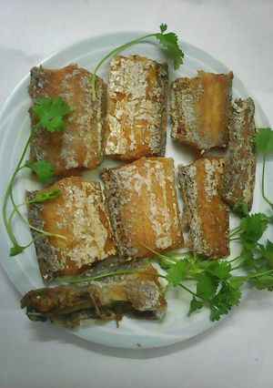 Hình của món Cá Hố chiên giòn.