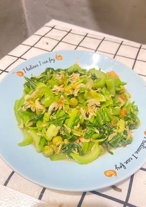 Foto resep Tumis Sawi Udang Rebon