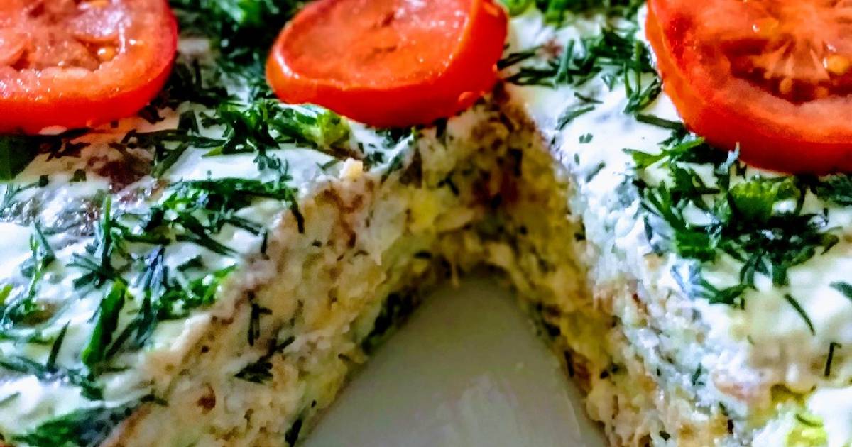 Торт из кабачков баклажанов и курицы