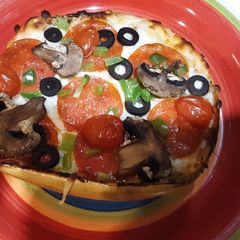 Keto Spaghetti squash pizza A picture of Keto Spaghetti squash pizza.