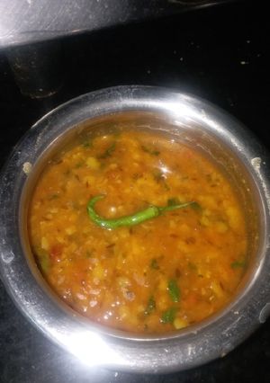 A picture of Oil butter ghee free dal tadka.