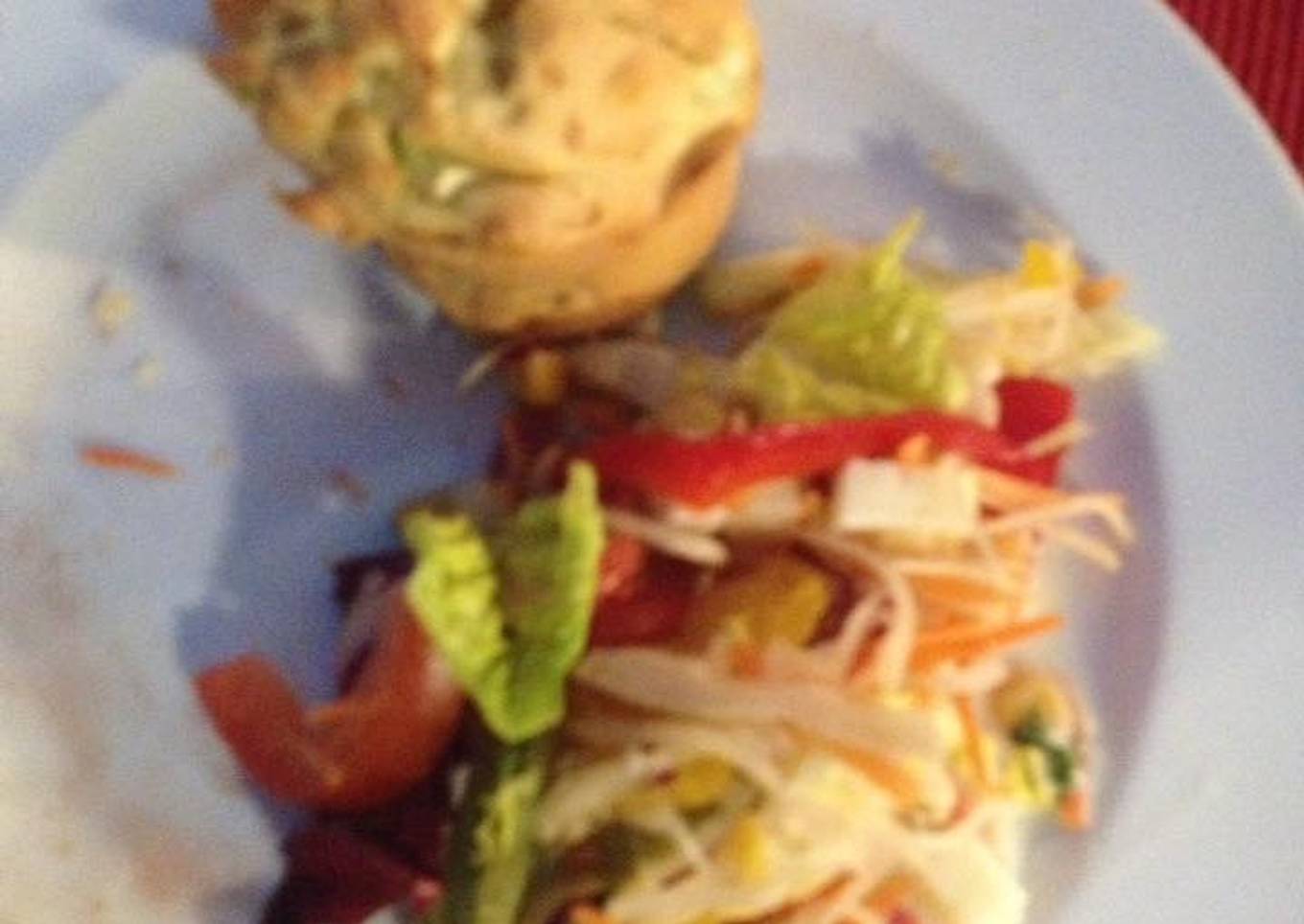 Muffins Salado de queso y verdura con Thermomix