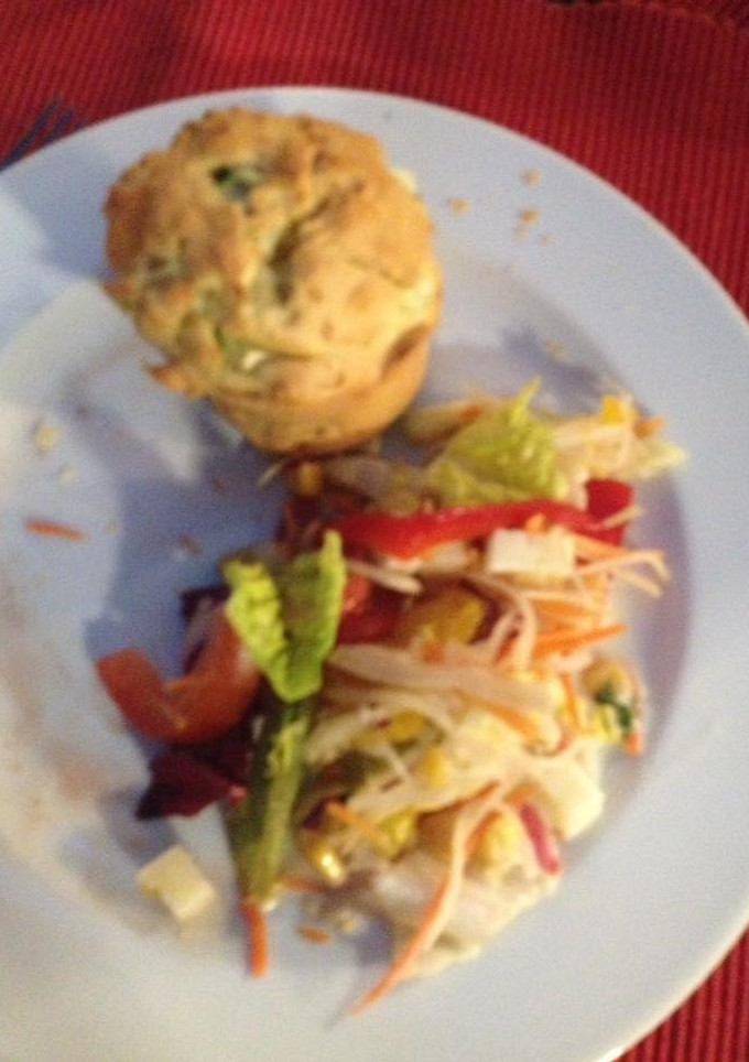 Una foto de Muffins Salado de queso y verdura con Thermomix