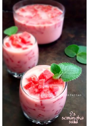 Foto resep Es semangka susu