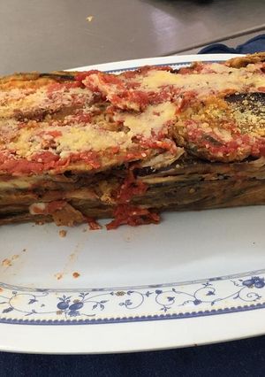 Una foto de Parmegiana de berenjenas