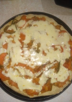 Una foto de Pizza de verduras