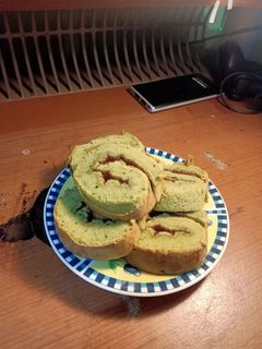 Foto resep Bolu gulung ekonomis green tea