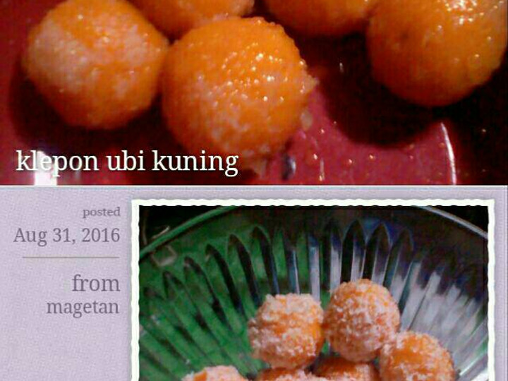 Resep Klepon ubi maizena yang Enak