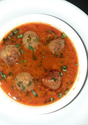 A picture of Kathal Kofta Curry.