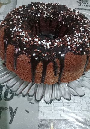 صورة لوصفة كيكة بالياوورت الطبيعي