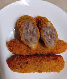 nem rán bằng giò sống