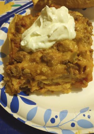 A picture of Chili Lasagna Batch 00 NO Beans.