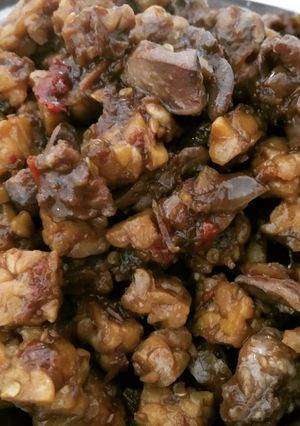 Foto resep Oseng ati ampela pedas manis