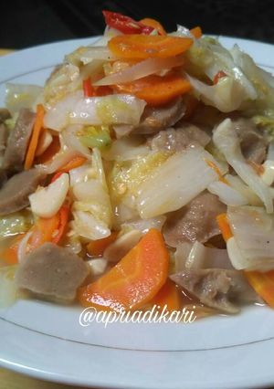 Foto resep Tumis sawi putih wortel baso