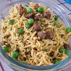 Mung wadi-peas Pulao A picture of Mung wadi-peas Pulao.