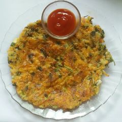 A picture of Oats daliya pancake.