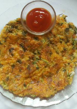 A picture of Oats daliya pancake.