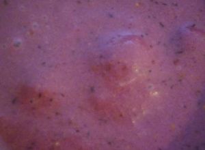 Una foto de Smoothie de bananas y arandanos