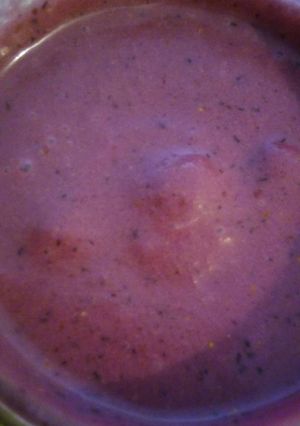 Una foto de Smoothie de bananas y arandanos
