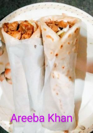 A picture of Homemade Chicken shwarma.