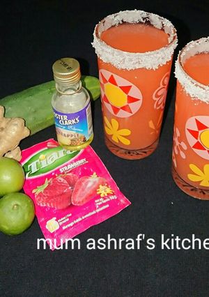 A picture of Cucumber and ginger juice.