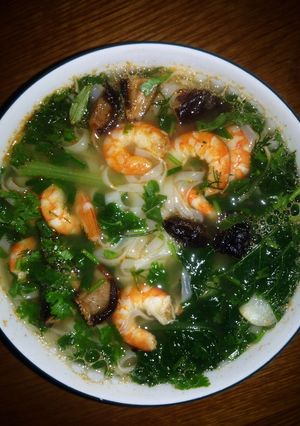 Hình của món Bánh đa tôm.