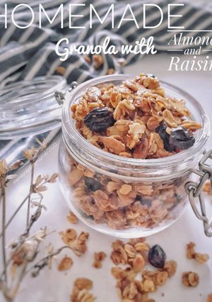 Foto resep Granola homemade with almond and raisin