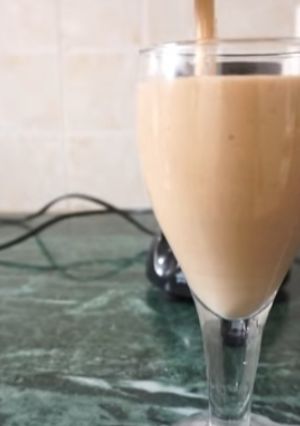 A picture of Banana and coffee drink.