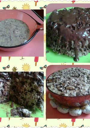 Una foto de Torta rápida de chocolate en taza